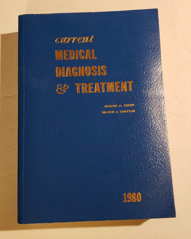 Current medical diagnosis & treatment, 1980 Krupp, Marcus A - Wide World Maps & MORE!