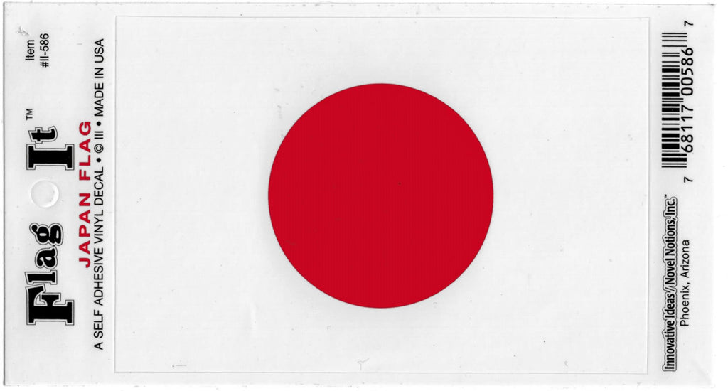 Flag-It Japan Decal for auto, Truck or Boat - Wide World Maps & MORE!