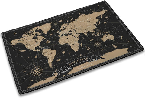 Door Mat 30×17 Inch, Vintage World Map Welcome Mats Home Decor Farmhouse Doormats, Decorations for Front Door, Indoor, Outdoor