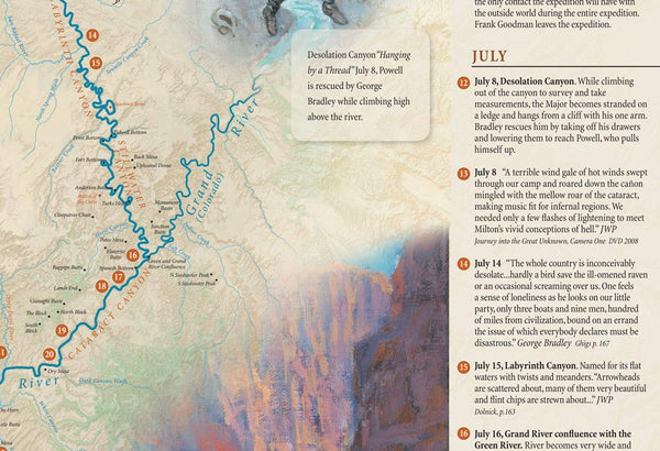 Into the Unknown — John Wesley Powell’s 1869 Colorado River Exploring Expedition: Illustrated Map & Adventure Anthology - Wide World Maps & MORE!