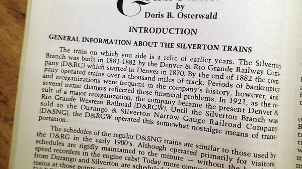 Cinders & Smoke: A Mile by Mile Guide for the Durango to Silverton Narrow Gauge Trip [Paperback] Doris B. Osterwald - Wide World Maps & MORE!