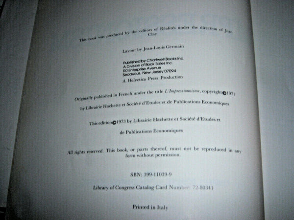 Impressionism [Hardcover] Editors of Realites - Wide World Maps & MORE!