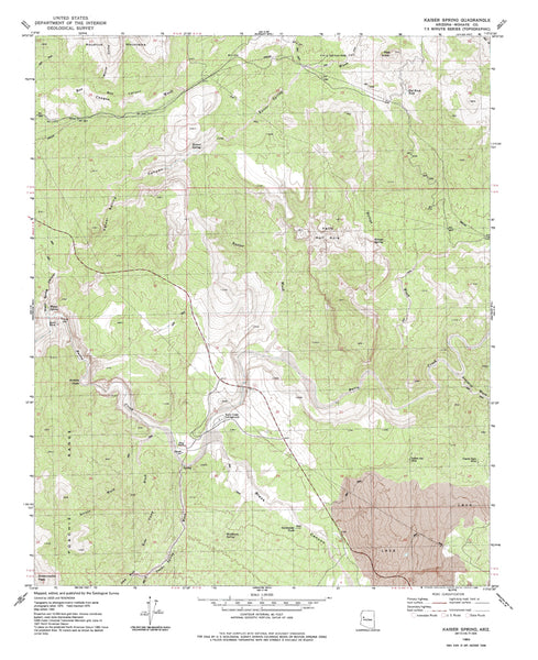 KAISER SPRING, AZ 7.5' 1980 [Map] United States Geological Survey - Wide World Maps & MORE!