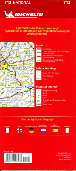 2017 Great Britain & Ireland Road and Tourist Map (National 713) Archival Copy - Wide World Maps & MORE!