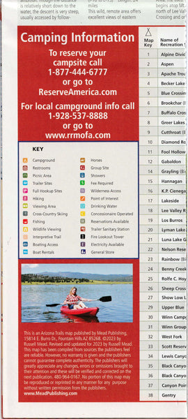 Arizona's White Mountains Adventure Map [Map] Russell Mead - Wide World Maps & MORE!