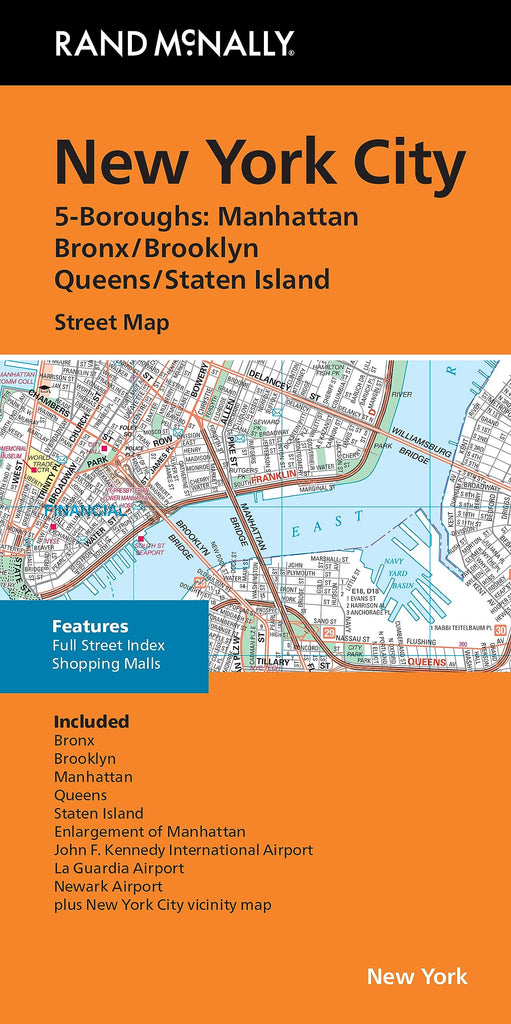Rand McNally Folded Map: New York City 5 Boroughs Street Map - Wide World Maps & MORE!