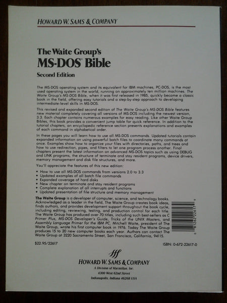 MS-DOS Bible Waite, Mitchell - Wide World Maps & MORE!