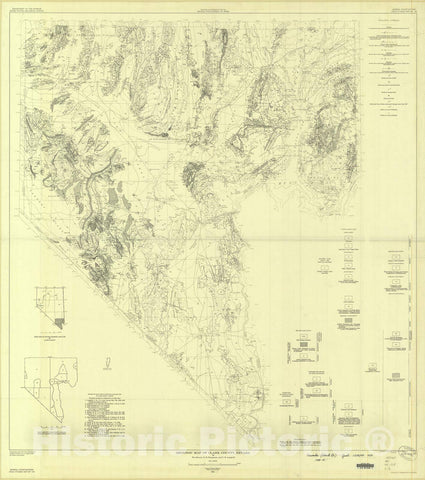 Historic Pictoric Map : Geologic map of Clark County, Nevada, 1958 Cartography Wall Art : 32in x 36in - Wide World Maps & MORE!