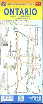Ontario Travel Reference Map 3rd Ed. 2023- 1:1M [Map] ITMB Publishing Ltd - Wide World Maps & MORE!