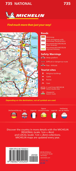 Italy 2022 - Michelin National Map 735 [Map] Michelin - Wide World Maps & MORE!
