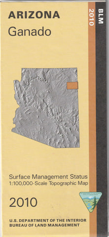 Ganado Surface Management Status 1:100,000-Scale Topographic Map [Map] United States Geological Survey - Wide World Maps & MORE!