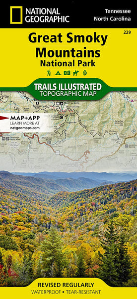 Great Smoky Mountains National Park Map (Trails Illustrated Topographic Map 229) Tennessee North Carolina