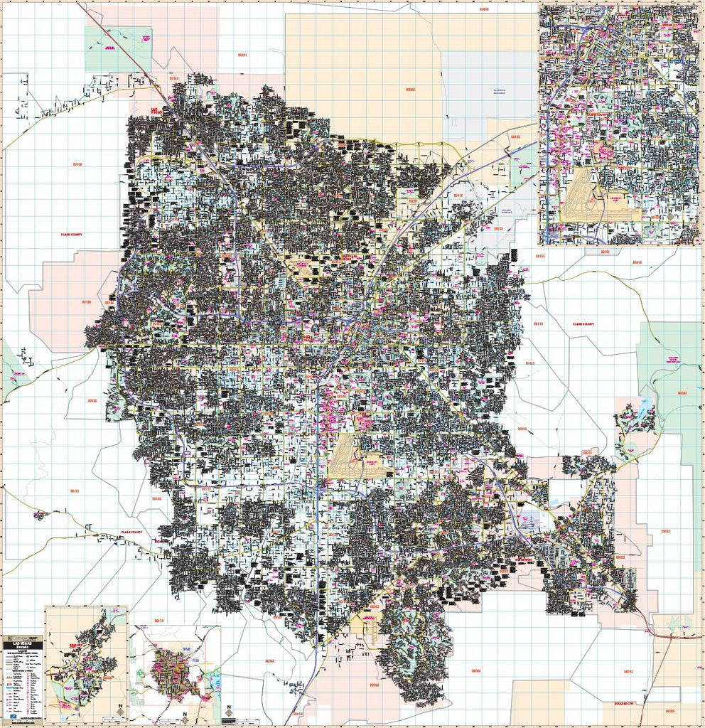 Las Vegas, NV Wall Map, 2nd Edition Map, Universal - Wide World Maps & MORE!
