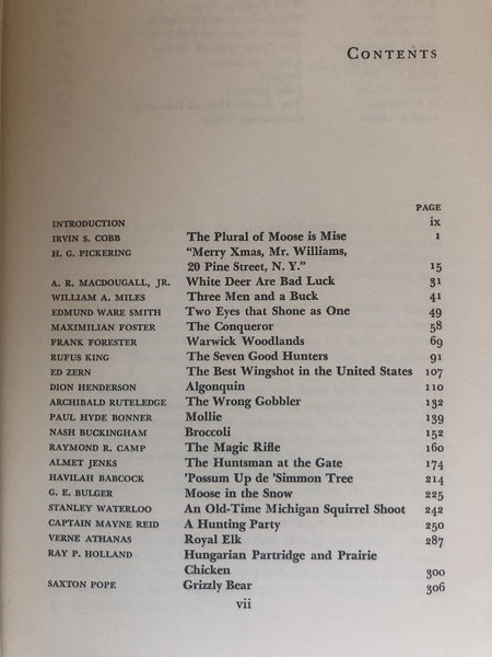 Hunting trails; a sportsman's treasury [Hardcover] camp, raymond - Wide World Maps & MORE!