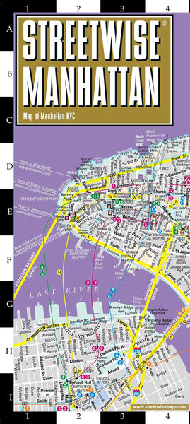 Streetwise Manhattan Map - Laminated City Center Street Map of Manhattan, New York (Michelin Streetwise Maps) Michelin - Wide World Maps & MORE!