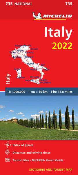 Italy 2022 - Michelin National Map 735 [Map] Michelin - Wide World Maps & MORE!