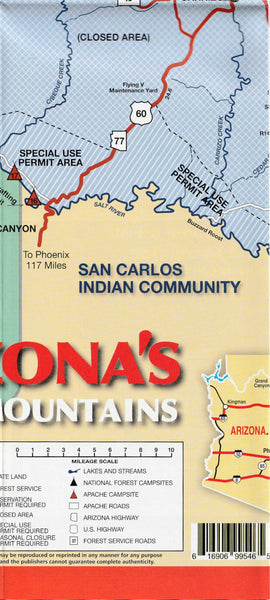 Arizona's White Mountains Adventure Map [Map] Russell Mead - Wide World Maps & MORE!