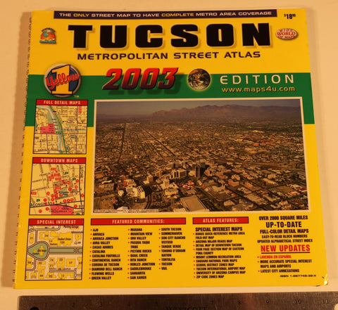 Tucson Metropolitan Street Atlas (2002 Edition) [Spiral-bound] Wide World Of Maps - Wide World Maps & MORE!