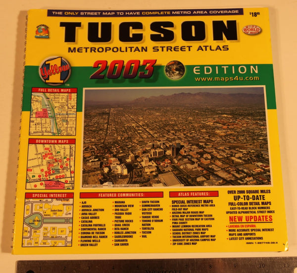 Tucson Metropolitan Street Atlas (2002 Edition) [Spiral-bound] Wide World Of Maps - Wide World Maps & MORE!