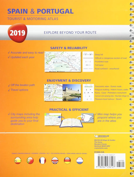 Spain & Portugal 2019 - Tourist and Motoring Atlas (A4-Spirale): Tourist & Motoring Atlas A4 spiral (Michelin Road Atlases) Michelin - Wide World Maps & MORE!