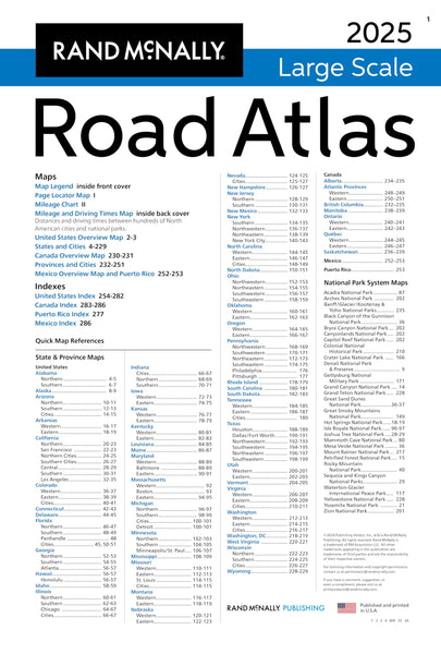 Road Atlas Large Scale 2025: United States, Canada, Mexico - Wide World Maps & MORE!