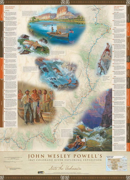 Into the Unknown — John Wesley Powell’s 1869 Colorado River Exploring Expedition: Illustrated Map & Adventure Anthology - Wide World Maps & MORE!