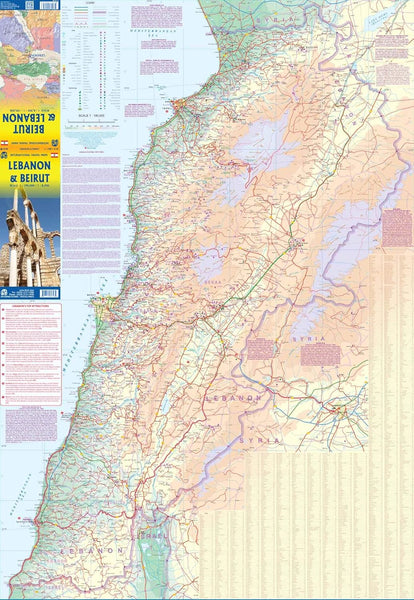Lebanon and Beirut Travel Reference Map 4th Ed 1:190,000/1:8,300 [Map] ITMB Publishing LTD - Wide World Maps & MORE!