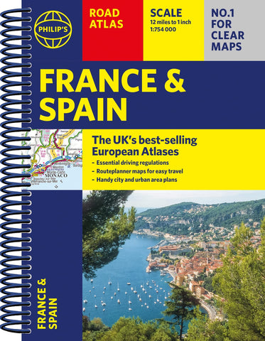 Philip's France and Spain Road Atlas [Spiral-bound] Philip's Maps - Wide World Maps & MORE!