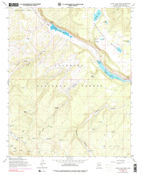 Lower Lake Mary 7.5' 1962 PR 1974 PI 1980 [Map] United States Geological Survey - Wide World Maps & MORE!
