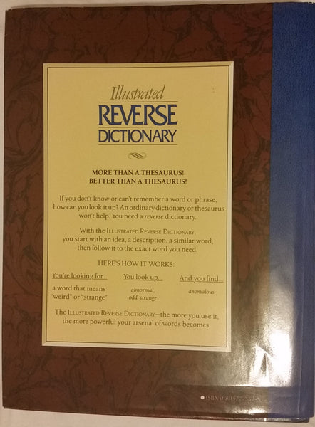 Reader's Digest Illustrated Reverse Dictionary: Find the Words at the Tip of Your Tongue Editors of Reader's Digest - Wide World Maps & MORE!