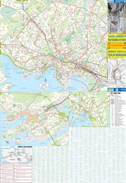 Oslo/Bergen South Norway 1:10K/800K Travel Reference Map - Wide World Maps & MORE!