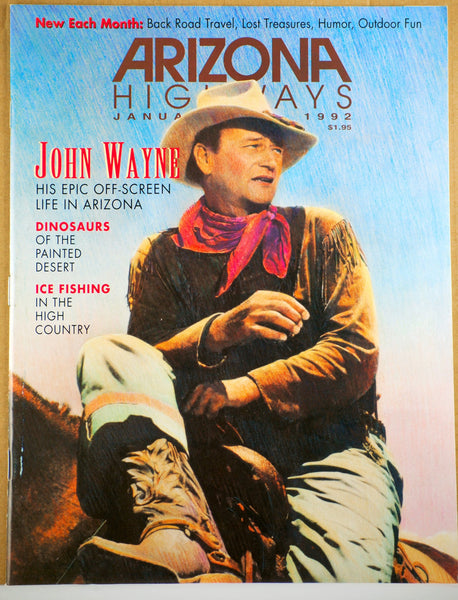 Arizona Highways, January 1992 (John Wayne) (Vol. 68, No. 1) [Paperback] Robert J. Early - Wide World Maps & MORE!