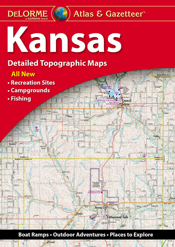 Delorme Atlas & Gazetteer: Kansas Rand McNally - Wide World Maps & MORE!