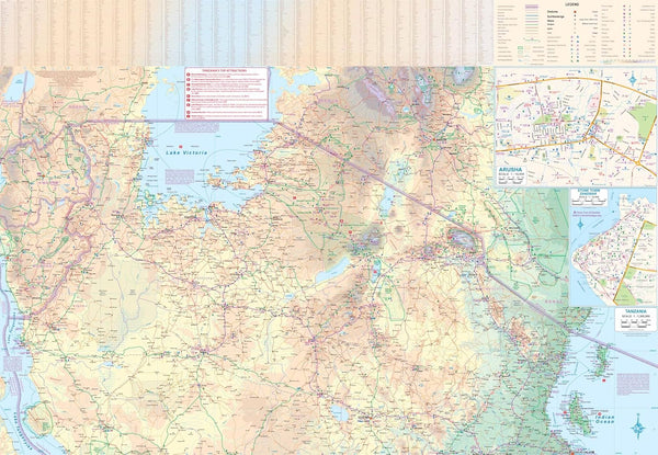 Kilimanjaro & Tanzania North Travel Map 1:63,000/3,000,000 - Wide World Maps & MORE!