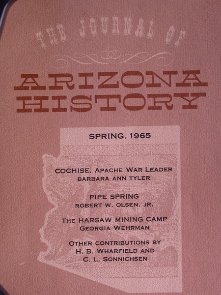 Journal of Arizona History (Vol VI, No. 1, Spring 1965) [Paperback] Andrew Wallace - Wide World Maps & MORE!