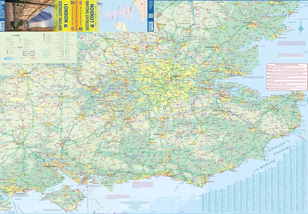 London & Southeast England Travel Reference Map - Wide World Maps & MORE!