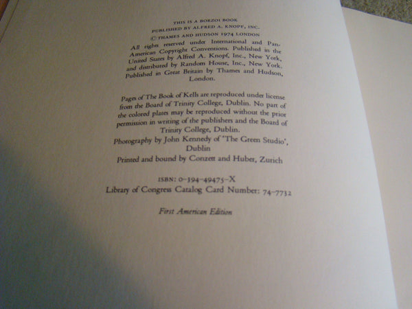 The Book of Kells: Reproductions from the manuscript in Trinity College, Dublin (Slipcased) [Hardcover] Henry, Francoise. - Wide World Maps & MORE!
