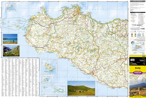 Sicily Map [Italy] (National Geographic Adventure Map, 3310) [Map] National Geographic Maps - Adventure - Wide World Maps & MORE!