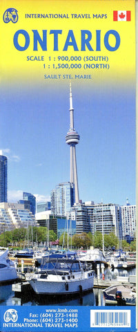 Ontario Travel Reference Map 3rd Ed. 2023- 1:1M [Map] ITMB Publishing Ltd - Wide World Maps & MORE!