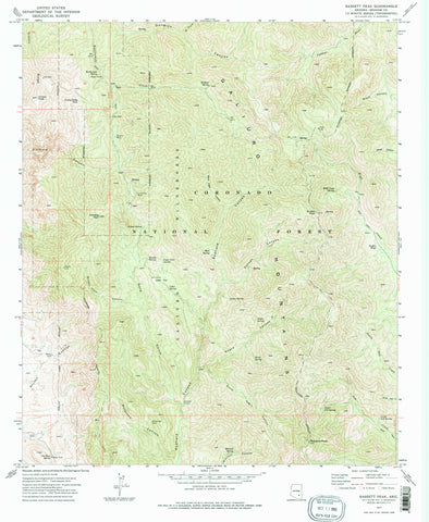 BASSETT PEAK, AZ 7.5' 1972 [Map] United States Geological Survey - Wide World Maps & MORE!