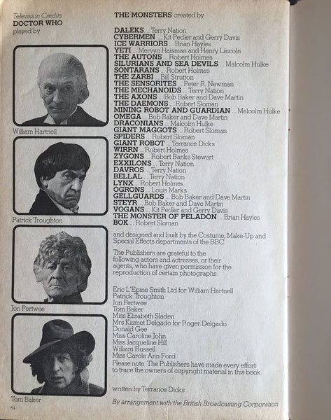 Doctor Who Monster Book Dicks, Terrance - Wide World Maps & MORE!