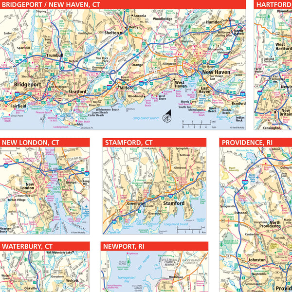 Easy To Read! Connecticut & Rhode Island State Map - Wide World Maps & MORE!