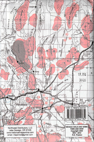 Nevada, Gold and Gems, 5-Map Set, Then and Now - Wide World Maps & MORE!