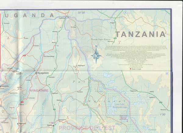 Rwanda & Burundi Travel Reference Map 1:300,000 - Wide World Maps & MORE!
