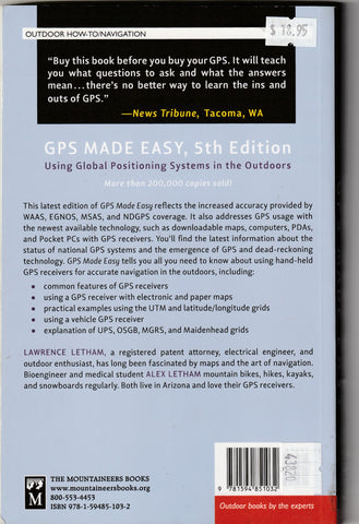 GPS Made Easy: Using Global Positioning Systems in the Outdoors [Paperback] Letham, Lawrence - Wide World Maps & MORE!