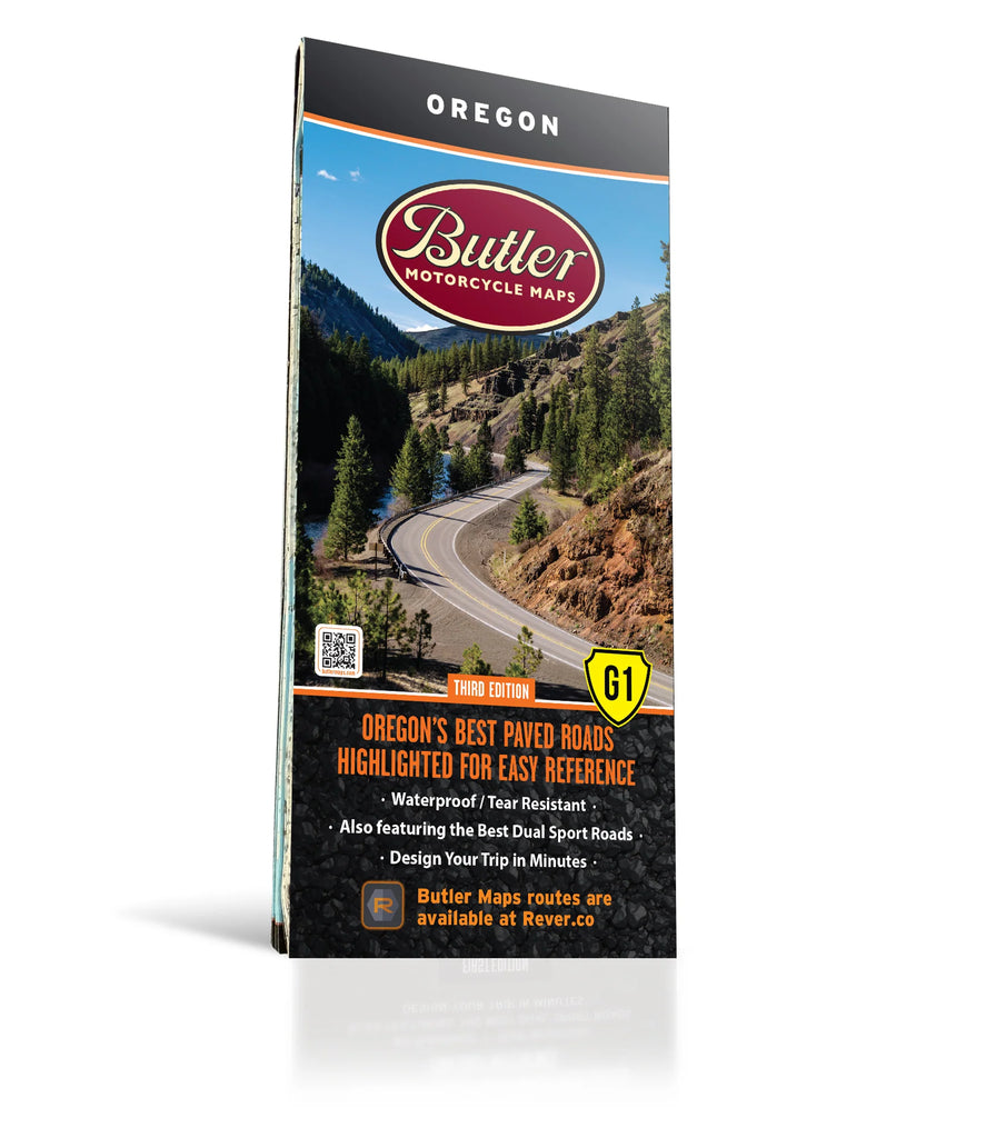Best Paved Roads in Oregon - Oregon G1 Series Butler Map