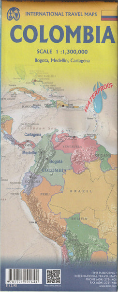 Colombia Travel Reference Map (Waterproof) 1:1,300,000 - Wide World Maps & MORE!