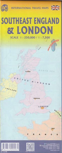 London & Southeast England Travel Reference Map - Wide World Maps & MORE!