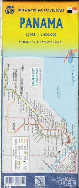 Panama Travel Reference Map 1:400K Waterproof - Wide World Maps & MORE!