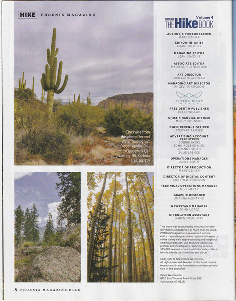 PHOENIX Magazine: The Hike Book Volume 4 Climate Climbs - 64 Hikes Selected for Every Season [Paperback] Mare Czinar - Wide World Maps & MORE!